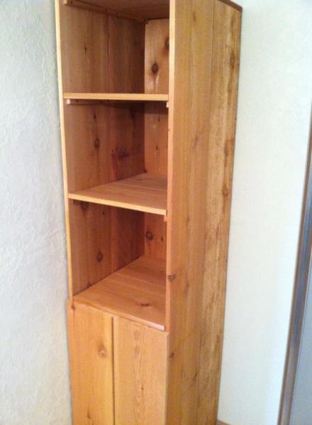 This is the cabinet I built over the ductwork so she can have more storage and cover up an unsightly design of the house. 