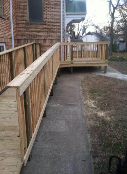 Wheelchair ramps are typically built in order to improve home accessibility for people who can't use stairs or need a   less stressful way to enter or leave their home.