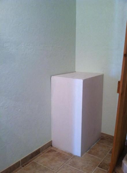 A customer wanted to use the neglected space in the corner for storage and enlisted my help.